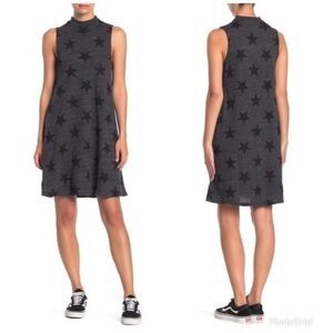 Alternative Mock Neck Sleeveless Jumbo Star Dress